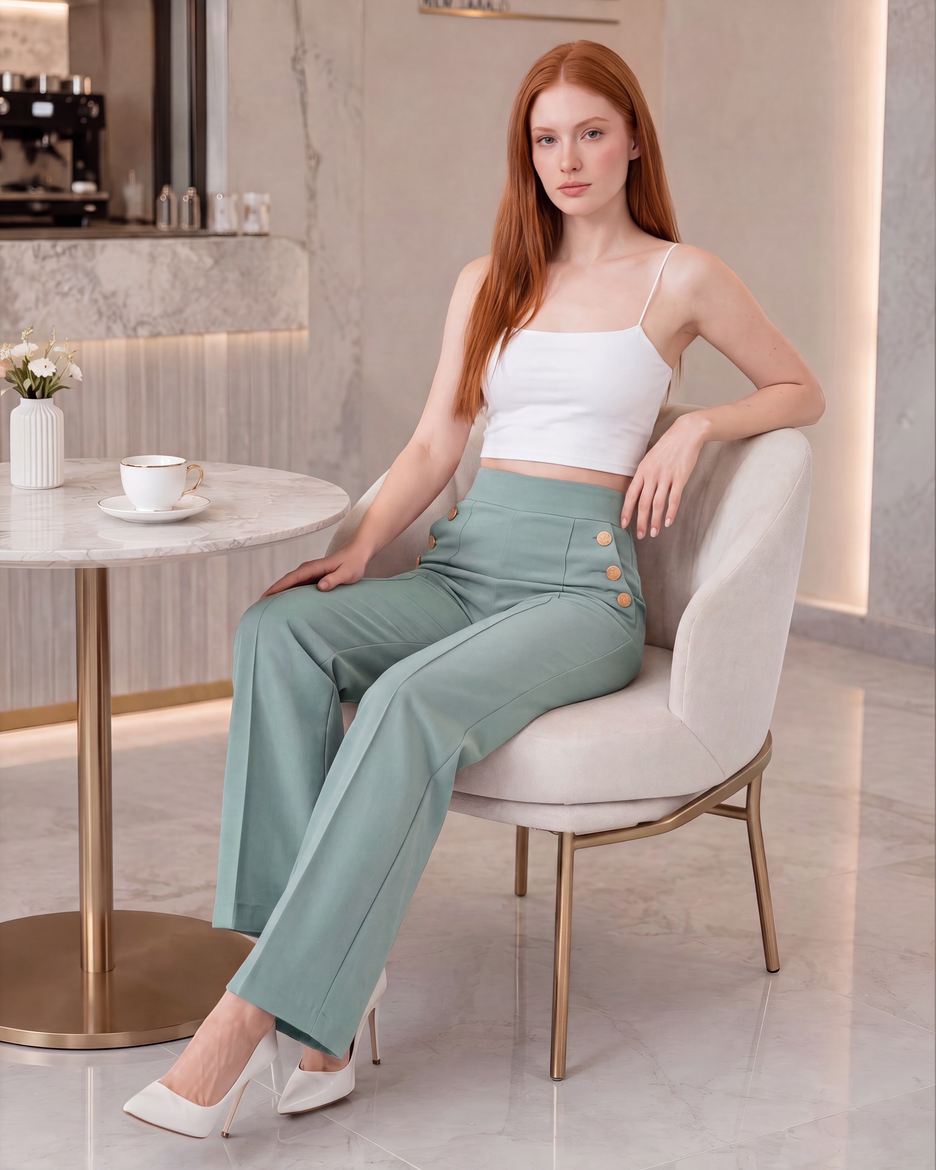 Frida 6-Button Pants