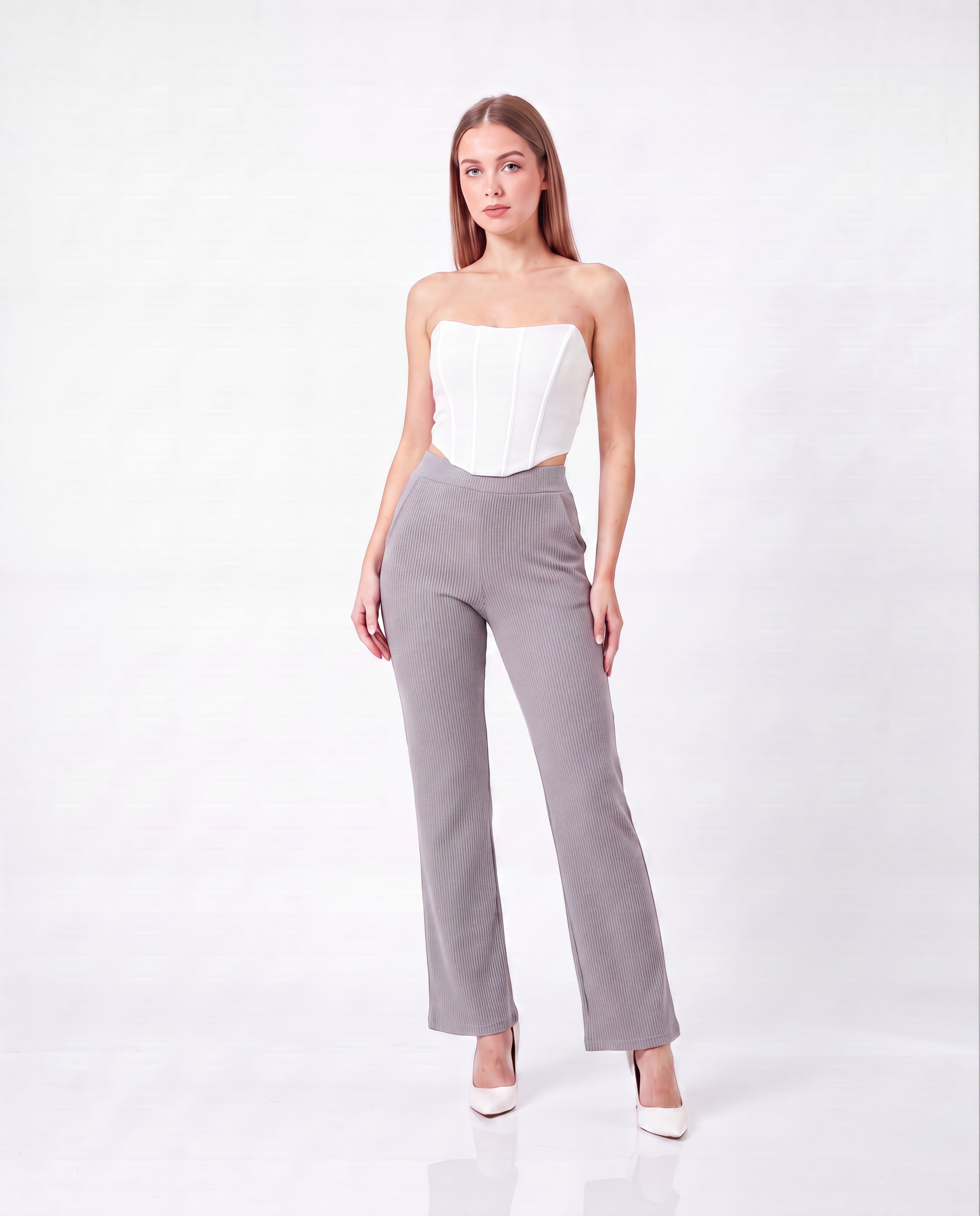 Pantalón Paola Con Estilo Acanalado