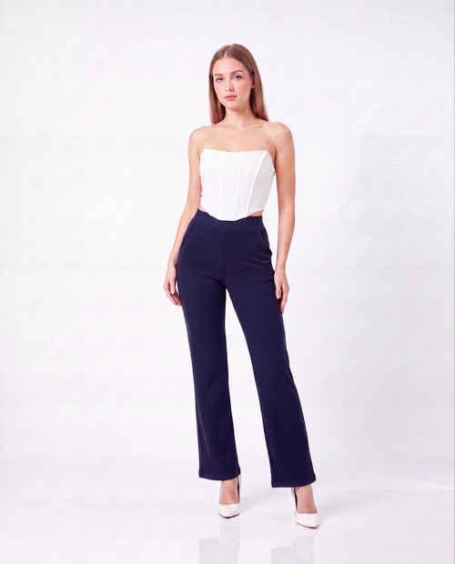 Pantalón Paola Con Estilo Acanalado