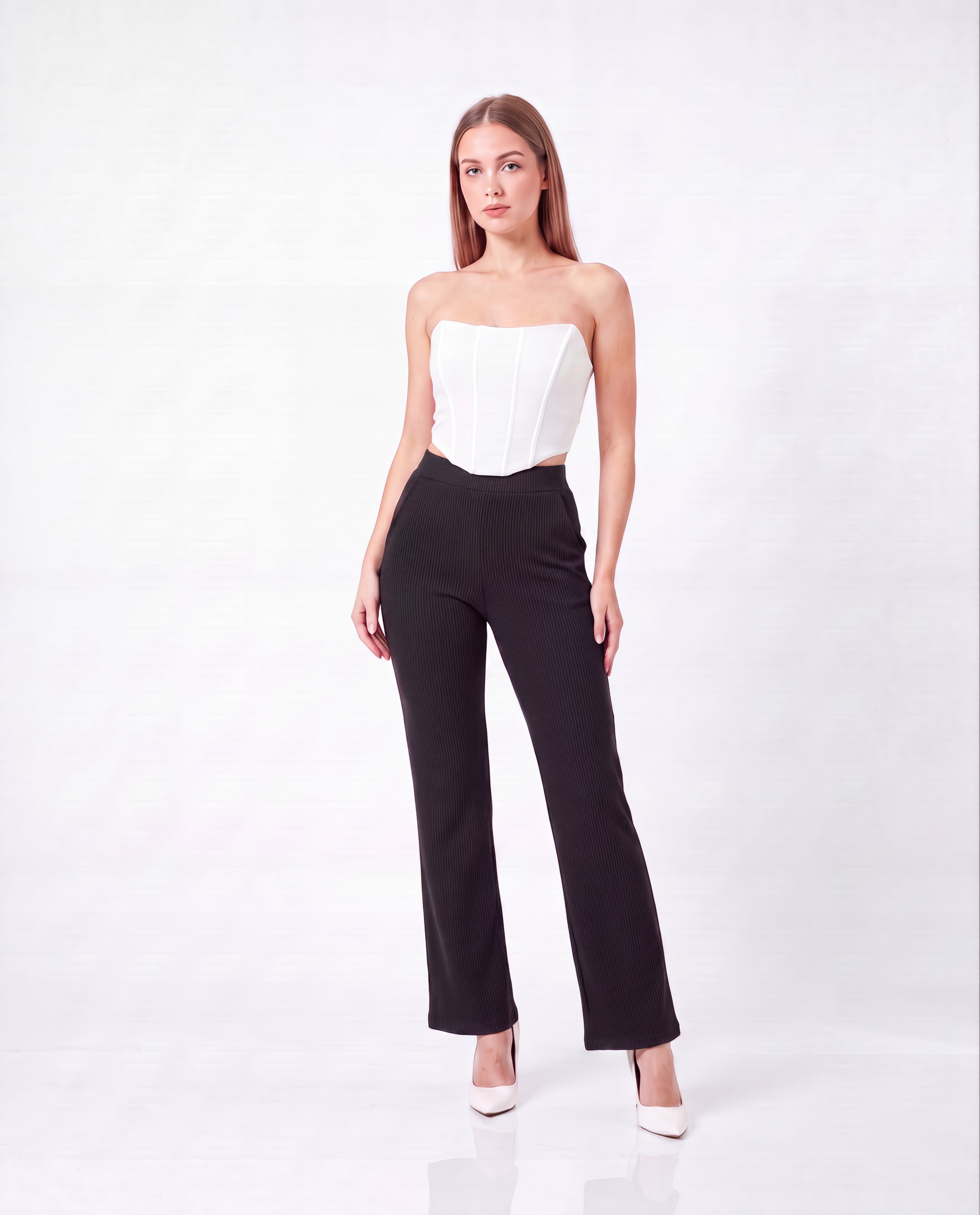 Pantalón Paola Con Estilo Acanalado